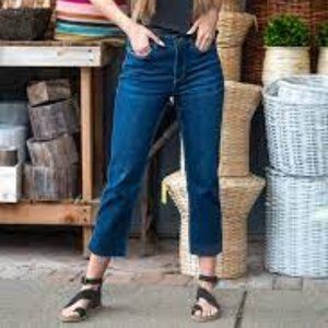 Judy Blue Joan High Rise Cropped Straight W/ Ankle Slit size 14W